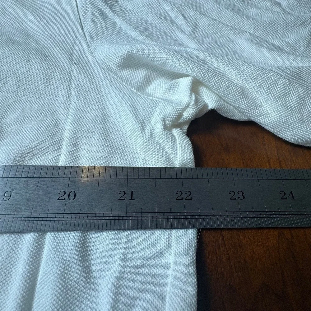 Polo Golf Ralph Lauren White Pima Cotton Polo Shirt Large